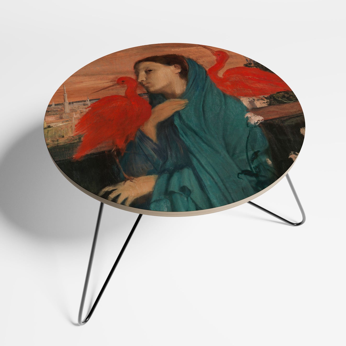 YOUNG WOMAN WITH IBIS Small Coffee Table