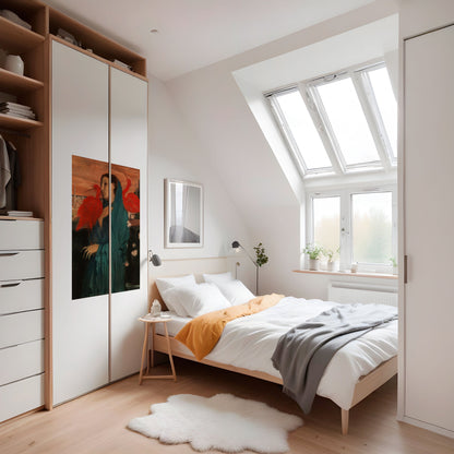 YOUNG WOMAN WITH IBIS Peel and Stick Vertical Poster