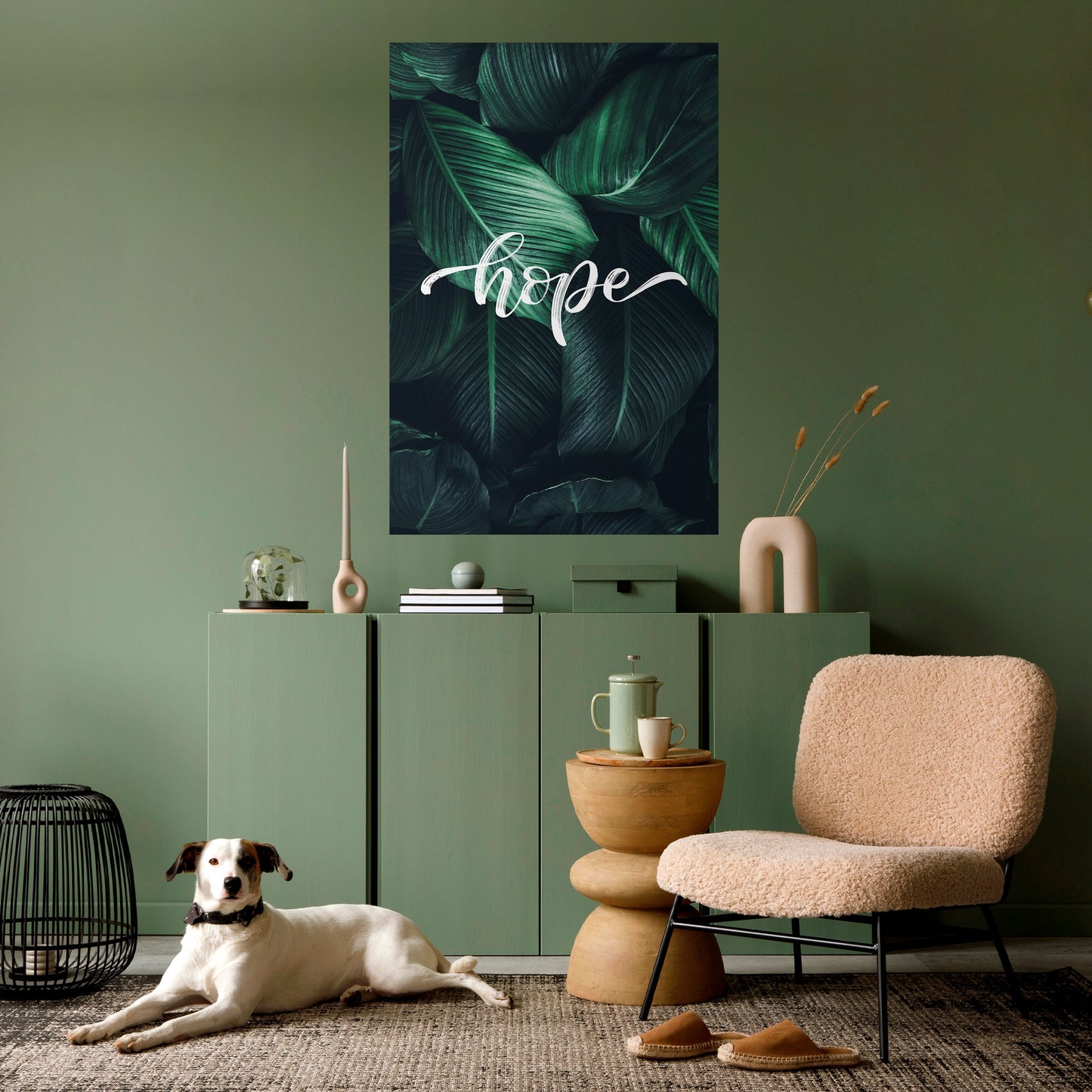 GREEN WHISPERS OF HOPE Peel and Stick Vertical Poster