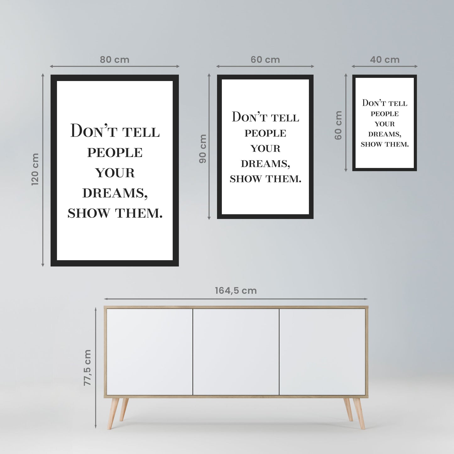 DREAMS IN ACTION Peel and Stick Vertical Poster