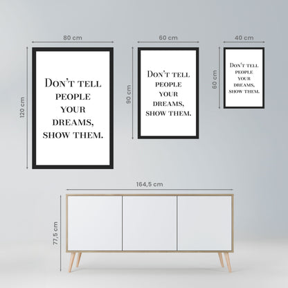 DREAMS IN ACTION Peel and Stick Vertical Poster