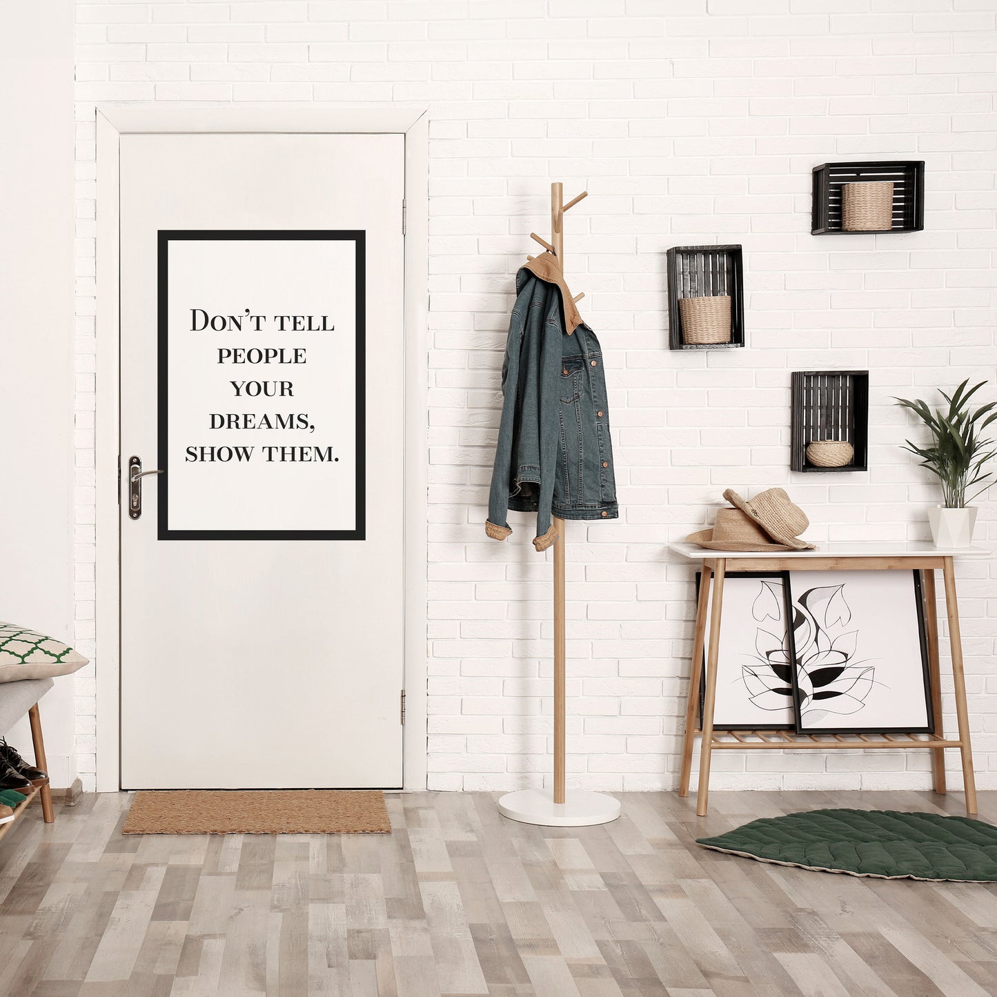 DREAMS IN ACTION Peel and Stick Vertical Poster