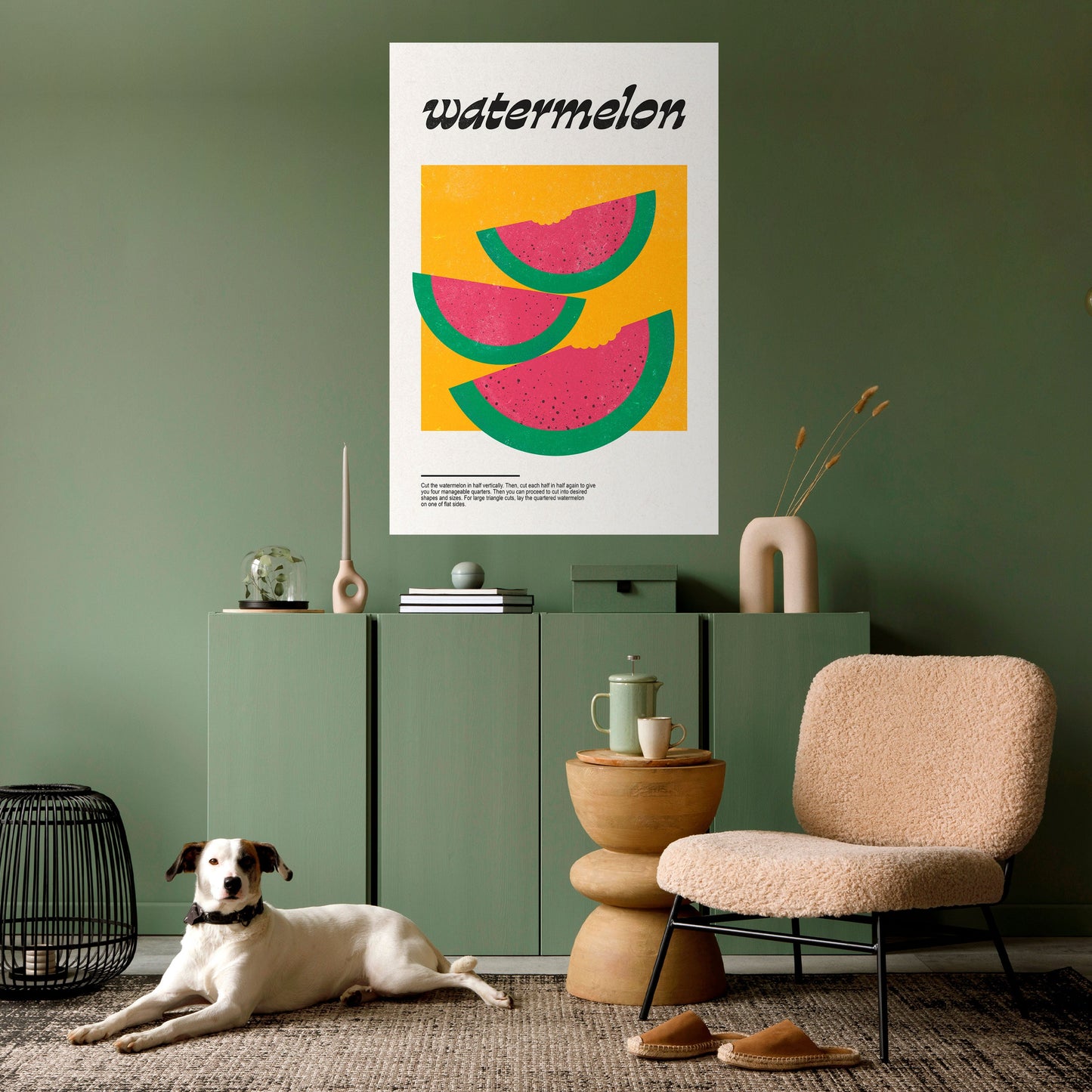 WATERMELON WHIMSY Peel and Stick Vertical Poster