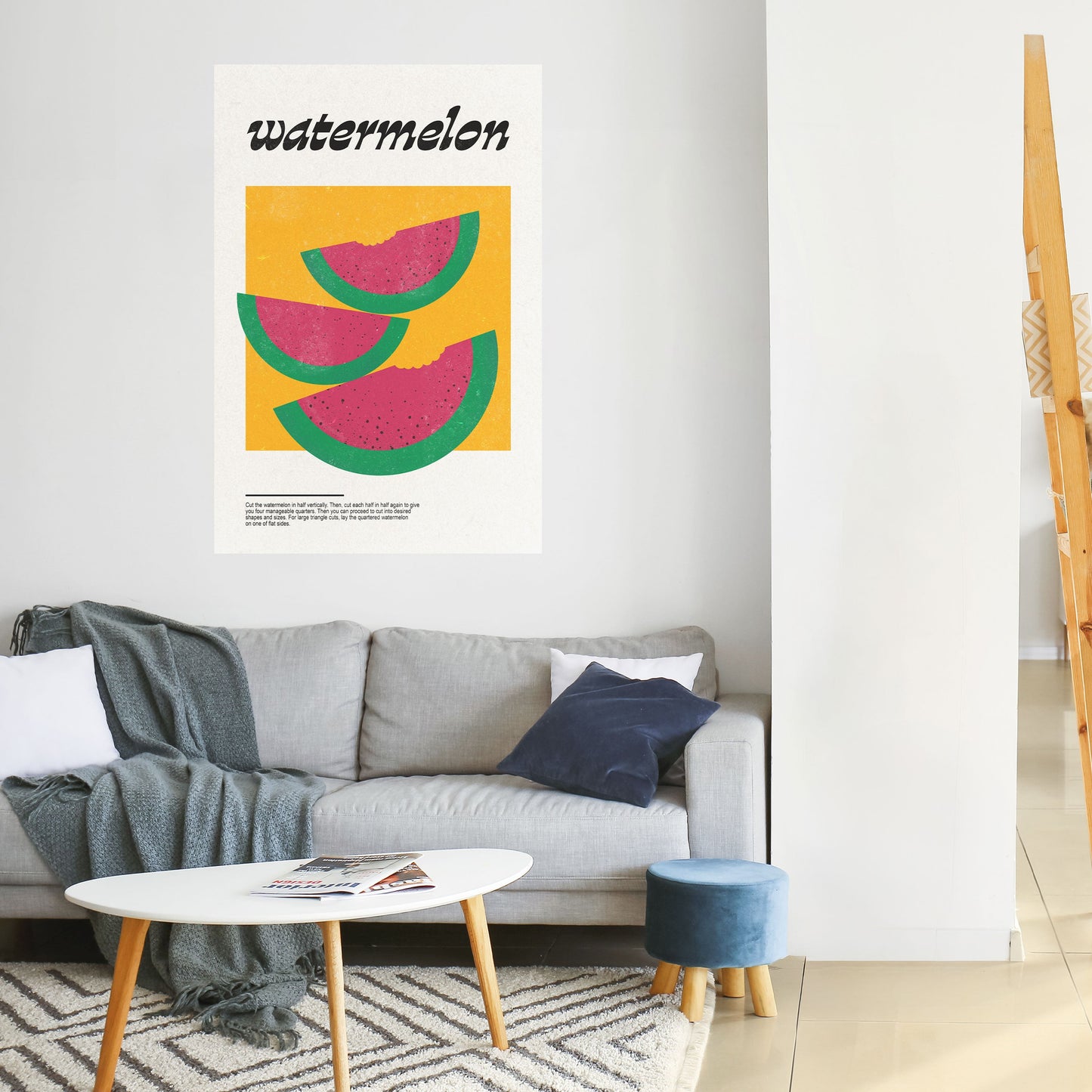 WATERMELON WHIMSY Peel and Stick Vertical Poster