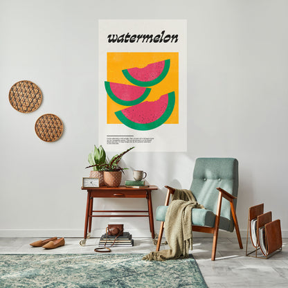 WATERMELON WHIMSY Peel and Stick Vertical Poster