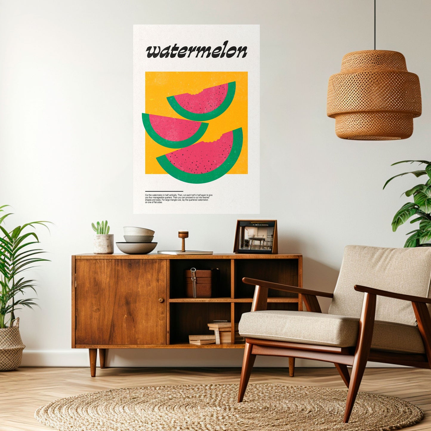 WATERMELON WHIMSY Peel and Stick Vertical Poster