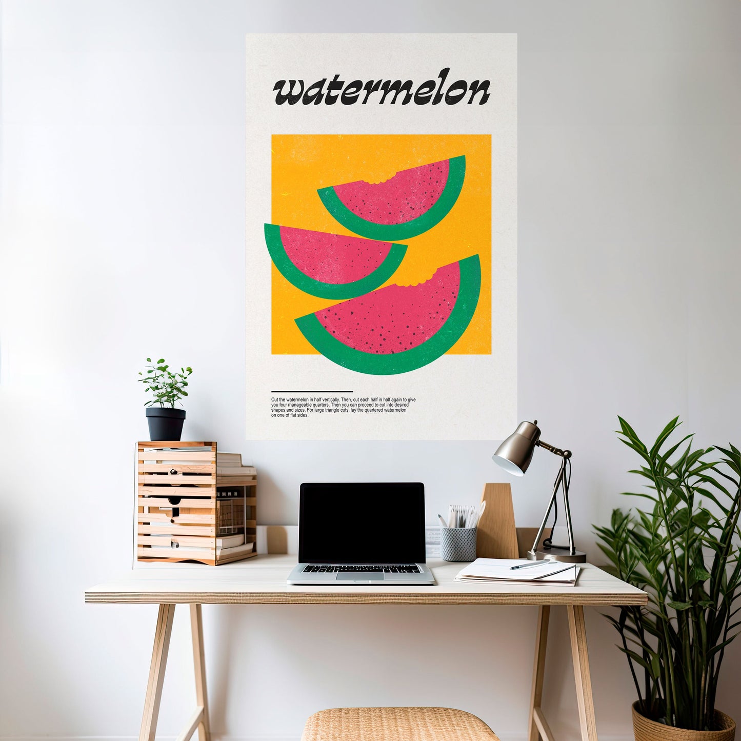 WATERMELON WHIMSY Peel and Stick Vertical Poster
