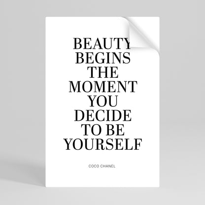 BEAUTY REDEFINED Peel and Stick Vertical Poster