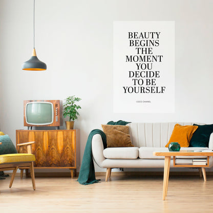 BEAUTY REDEFINED Peel and Stick Vertical Poster