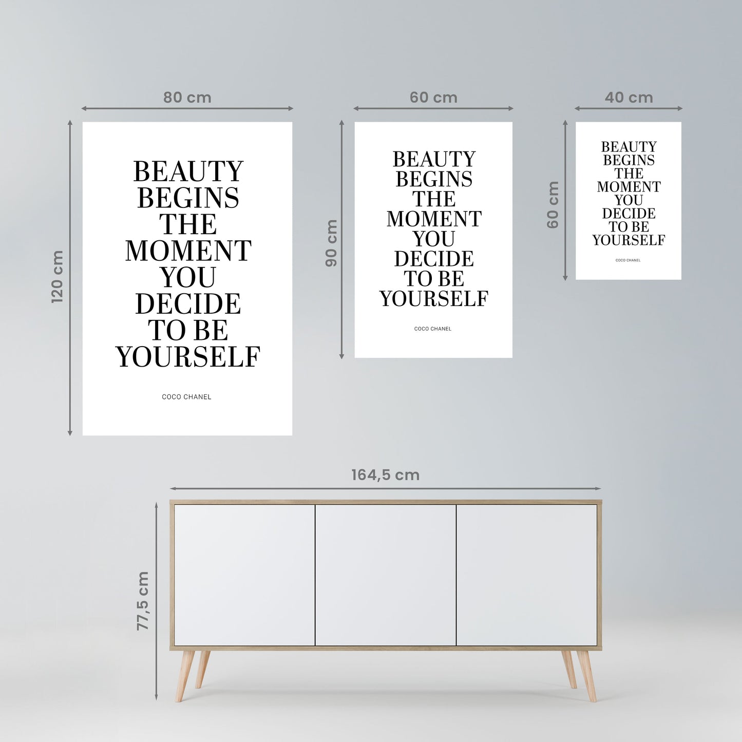 BEAUTY REDEFINED Peel and Stick Vertical Poster