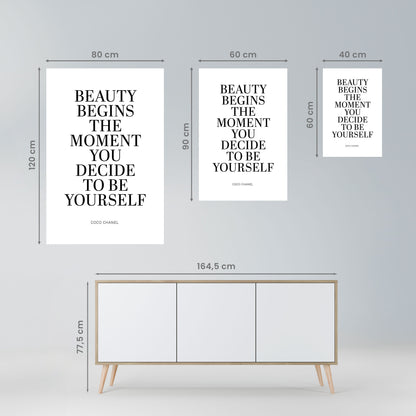 BEAUTY REDEFINED Peel and Stick Vertical Poster
