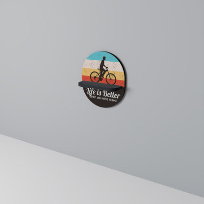 BETTER LIFE Oval Art Shelf In Black Finish