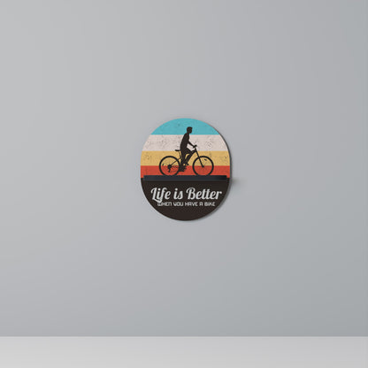 BETTER LIFE Oval Art Shelf In Black Finish