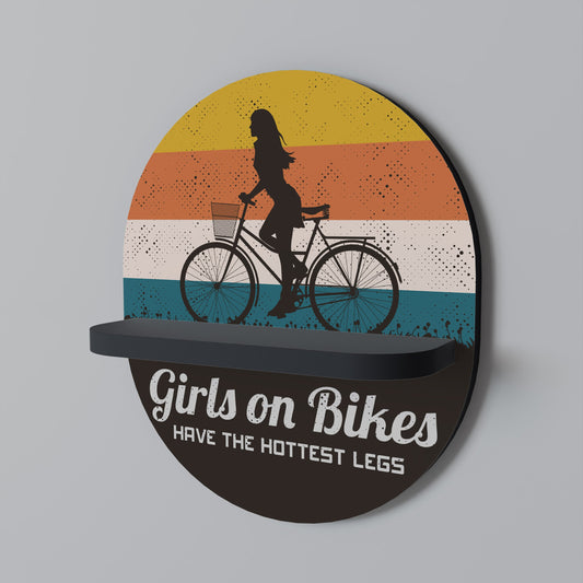 THE HOTTEST LEGS Oval Art Shelf In Black Finish