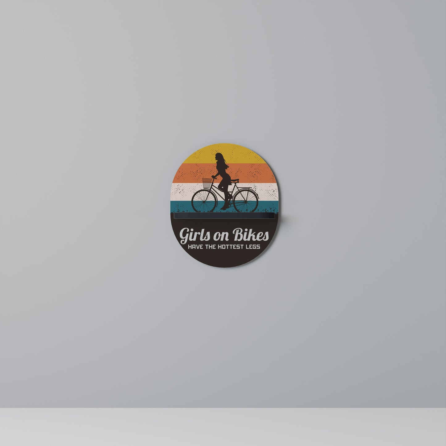 THE HOTTEST LEGS Oval Art Shelf In Black Finish