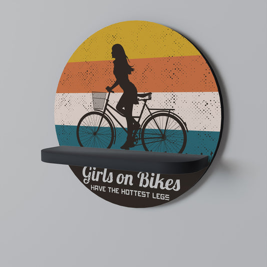 THE HOTTEST LEGS Round Art Shelf In Black Finish