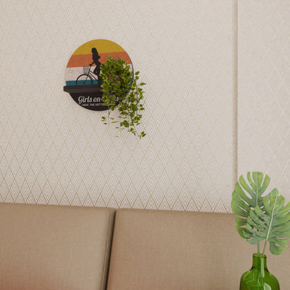 THE HOTTEST LEGS Round Art Shelf In Black Finish