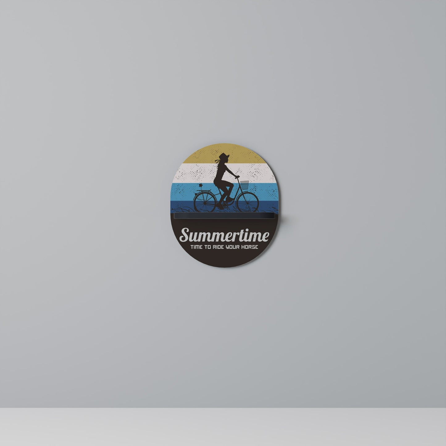 SUMMERTIME Mensola Ovale Decorativa con Finitura Nera