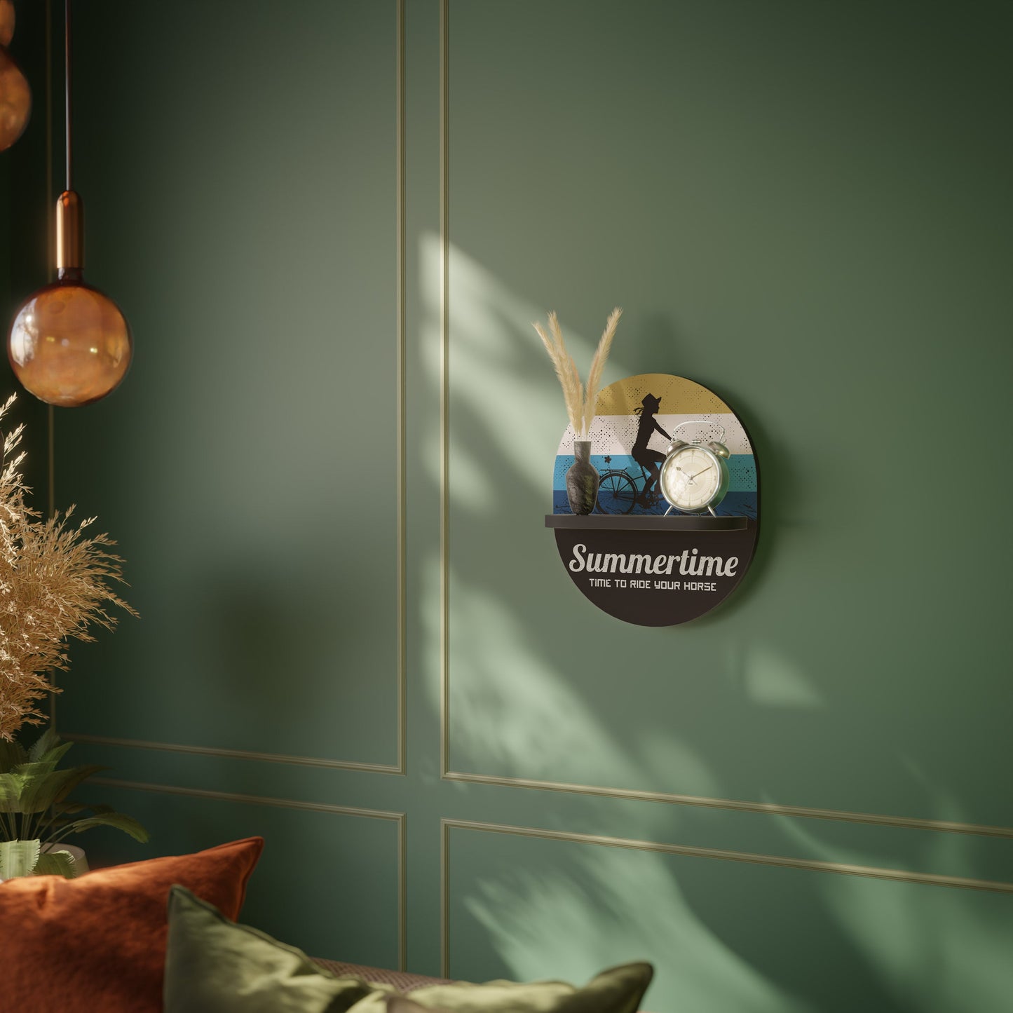 SUMMERTIME Mensola Ovale Decorativa con Finitura Nera