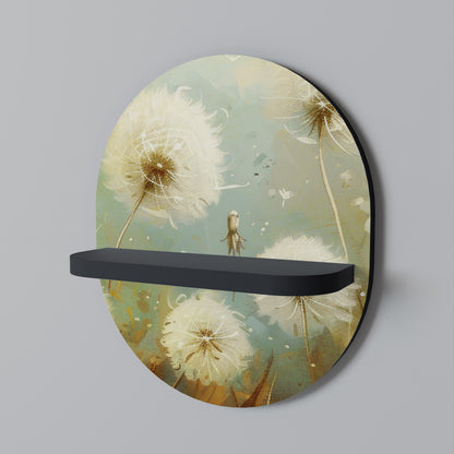 DREAMY MEADOW Mensola Ovale Decorativa con Finitura Nera