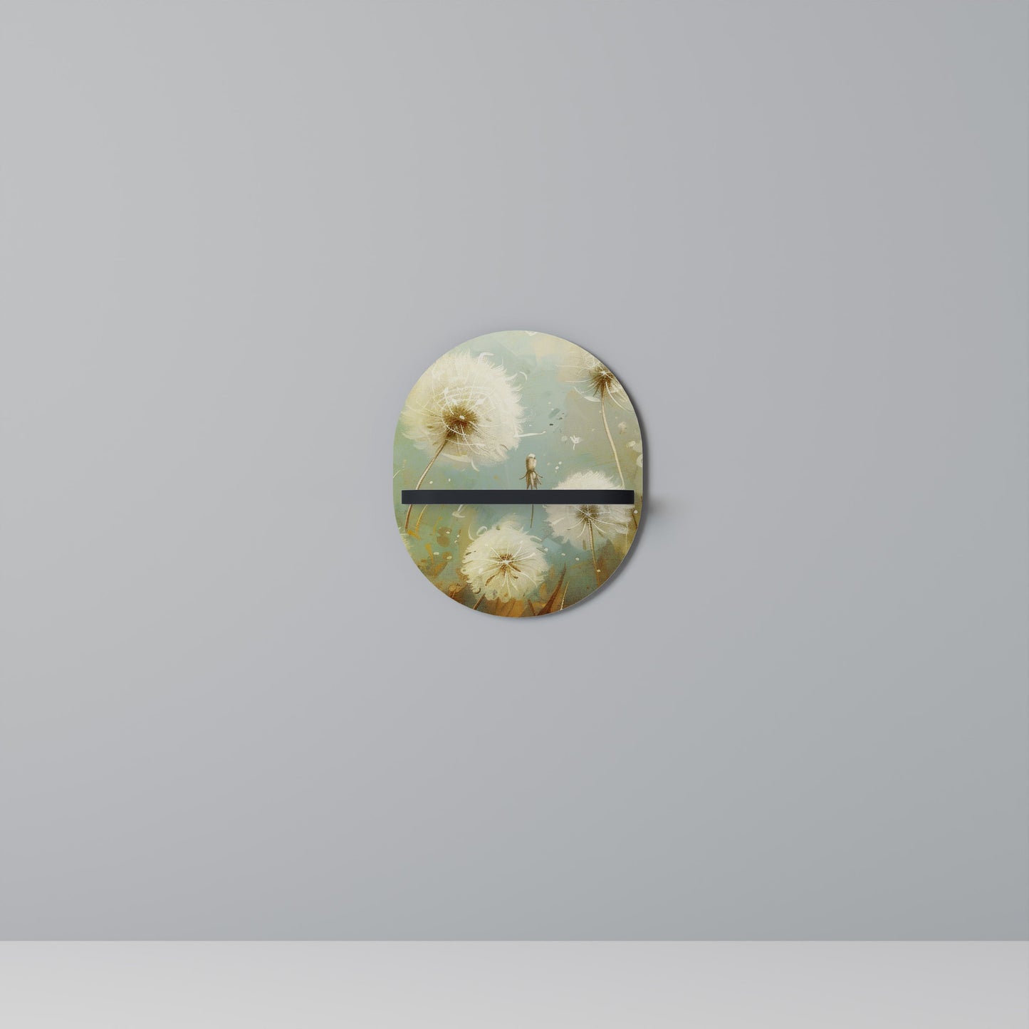 DREAMY MEADOW Mensola Ovale Decorativa con Finitura Nera