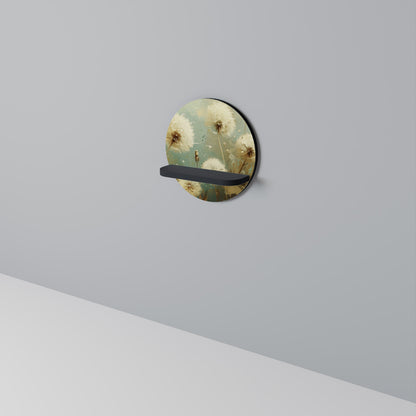 DREAMY MEADOW Mensola Rotonda Decorativa con Finitura Nera