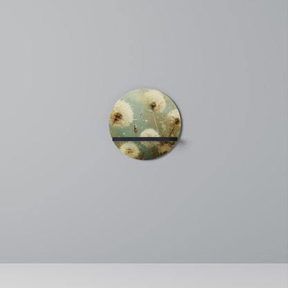 DREAMY MEADOW Mensola Rotonda Decorativa con Finitura Nera