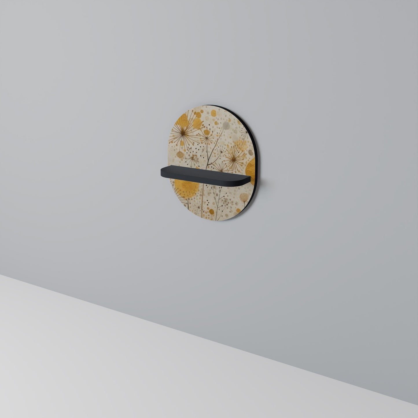 MORNING GLADE Mensola Ovale Decorativa con Finitura Nera