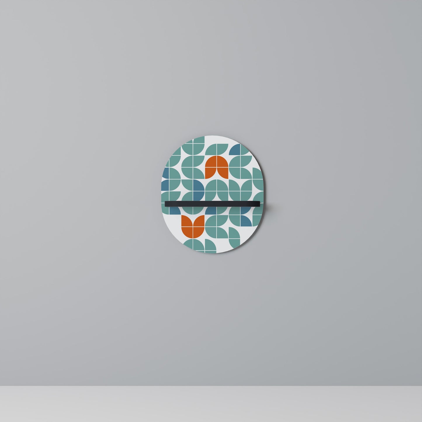 BE THE CHANGE Oval Art Shelf In Black Finish