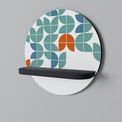 BE THE CHANGE Round Art Shelf In Black Finish