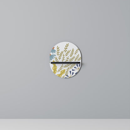 HELLO SPRING Oval Art Shelf In Black Finish