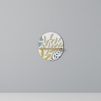 HELLO SPRING Mensola Ovale Decorativa in Effetto Rovere