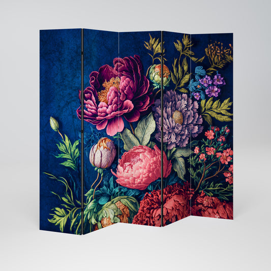 BLOOMING ELEGANCE Divisorio decorativo per ambienti a 5 pannelli