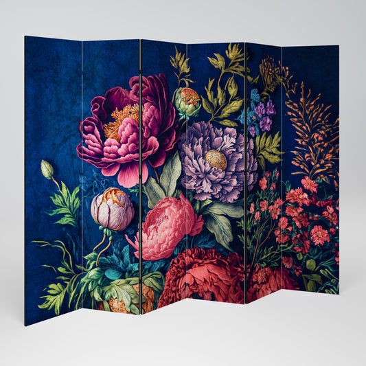 BLOOMING ELEGANCE Divisorio decorativo per ambienti a 6 pannelli