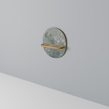NIGHT LADY Mensola Ovale Decorativa in Effetto Rovere
