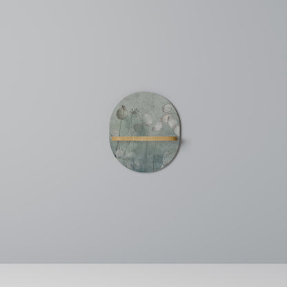 NIGHT LADY Mensola Ovale Decorativa in Effetto Rovere