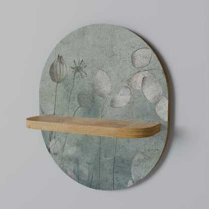 NIGHT LADY Mensola Ovale Decorativa in Effetto Rovere
