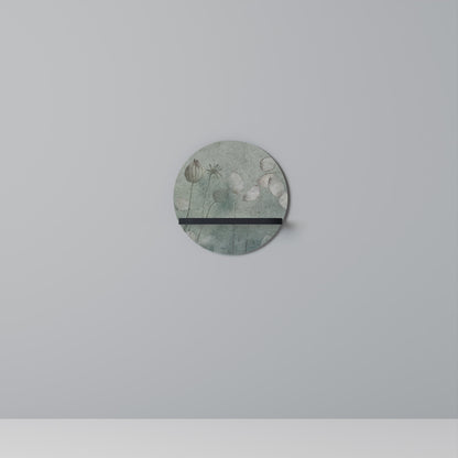 NIGHT LADY Round Art Shelf In Black Finish