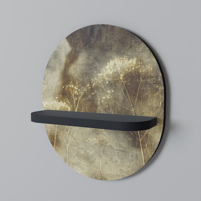 GENTLE POWER Oval Art Shelf In Black Finish