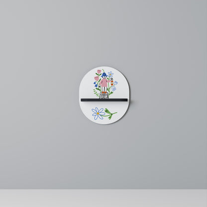 GARDEN GUARDIAN Mensola Ovale Decorativa con Finitura Nera