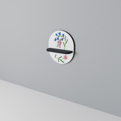 GARDEN JOY Mensola Ovale Decorativa con Finitura Nera