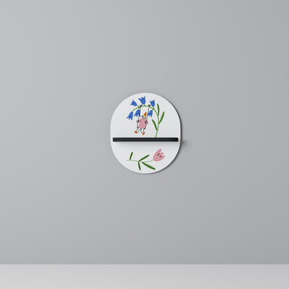 GARDEN JOY Mensola Ovale Decorativa con Finitura Nera