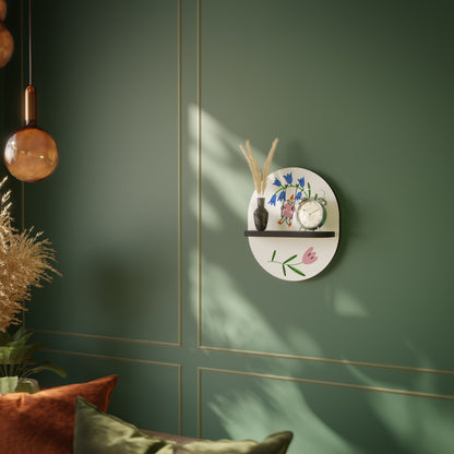 GARDEN JOY Mensola Ovale Decorativa con Finitura Nera