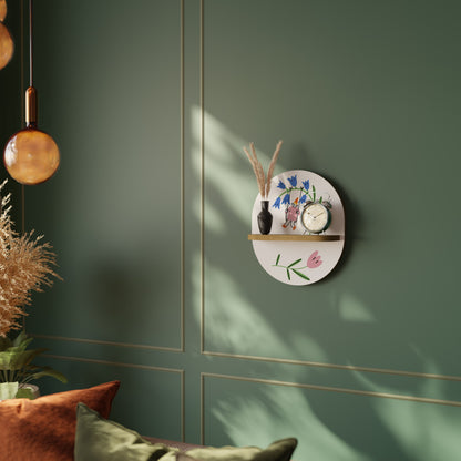 GARDEN JOY Mensola Ovale Decorativa in Effetto Rovere