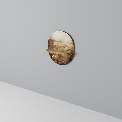 TRANQUIL FIELD Mensola Ovale Decorativa in Effetto Rovere