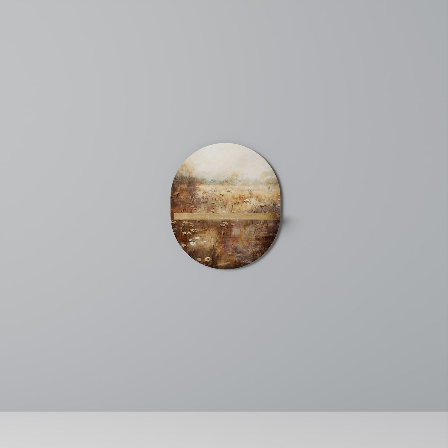 TRANQUIL FIELD Mensola Ovale Decorativa in Effetto Rovere