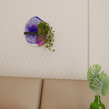 MAGIC NATURE Mensola Ovale Decorativa con Finitura Nera