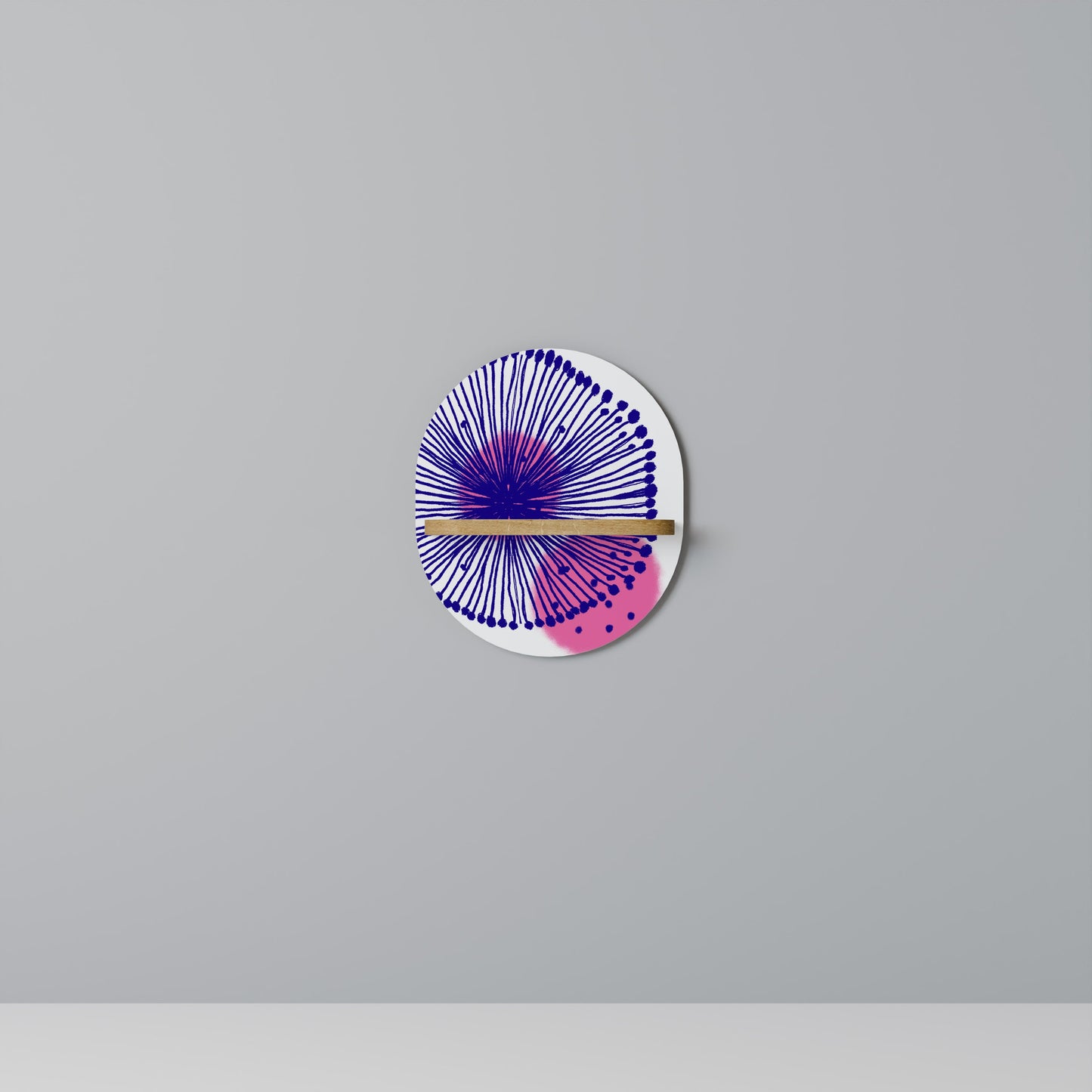 MAGIC NATURE Mensola Ovale Decorativa in Effetto Rovere