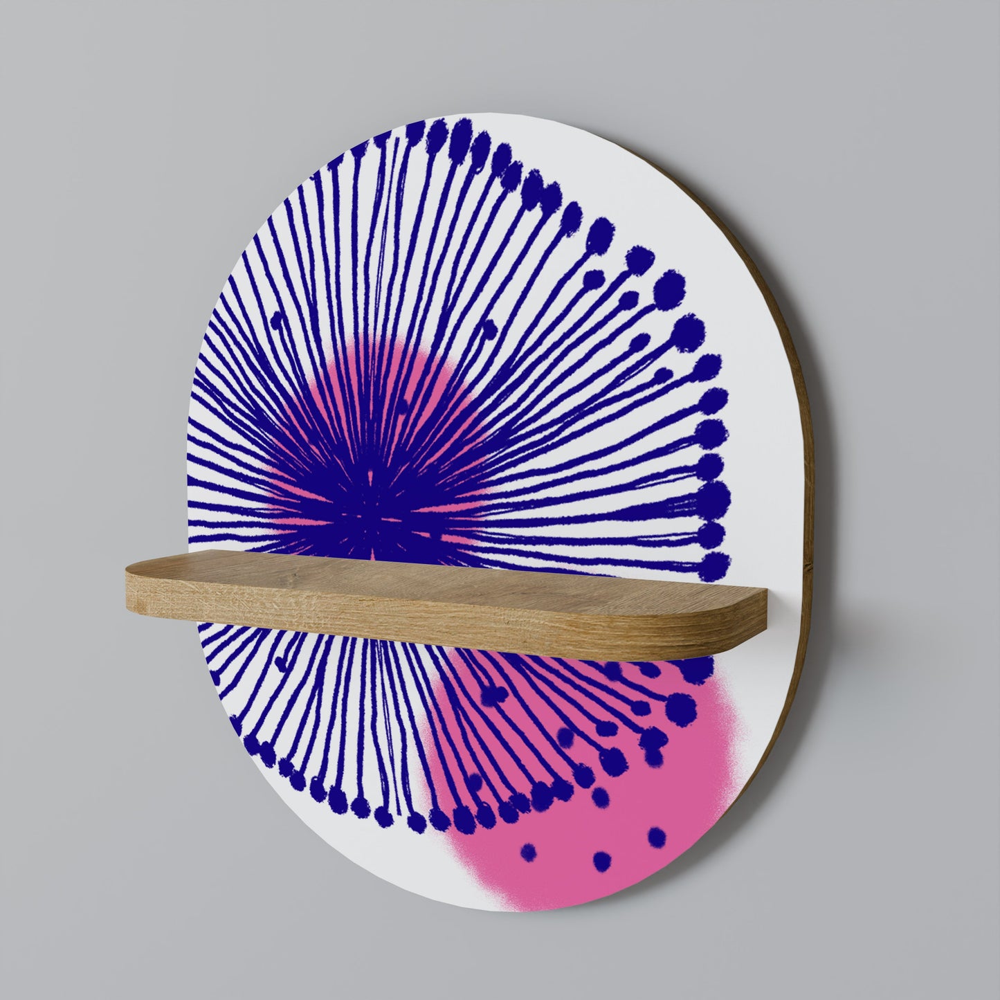 MAGIC NATURE Mensola Ovale Decorativa in Effetto Rovere