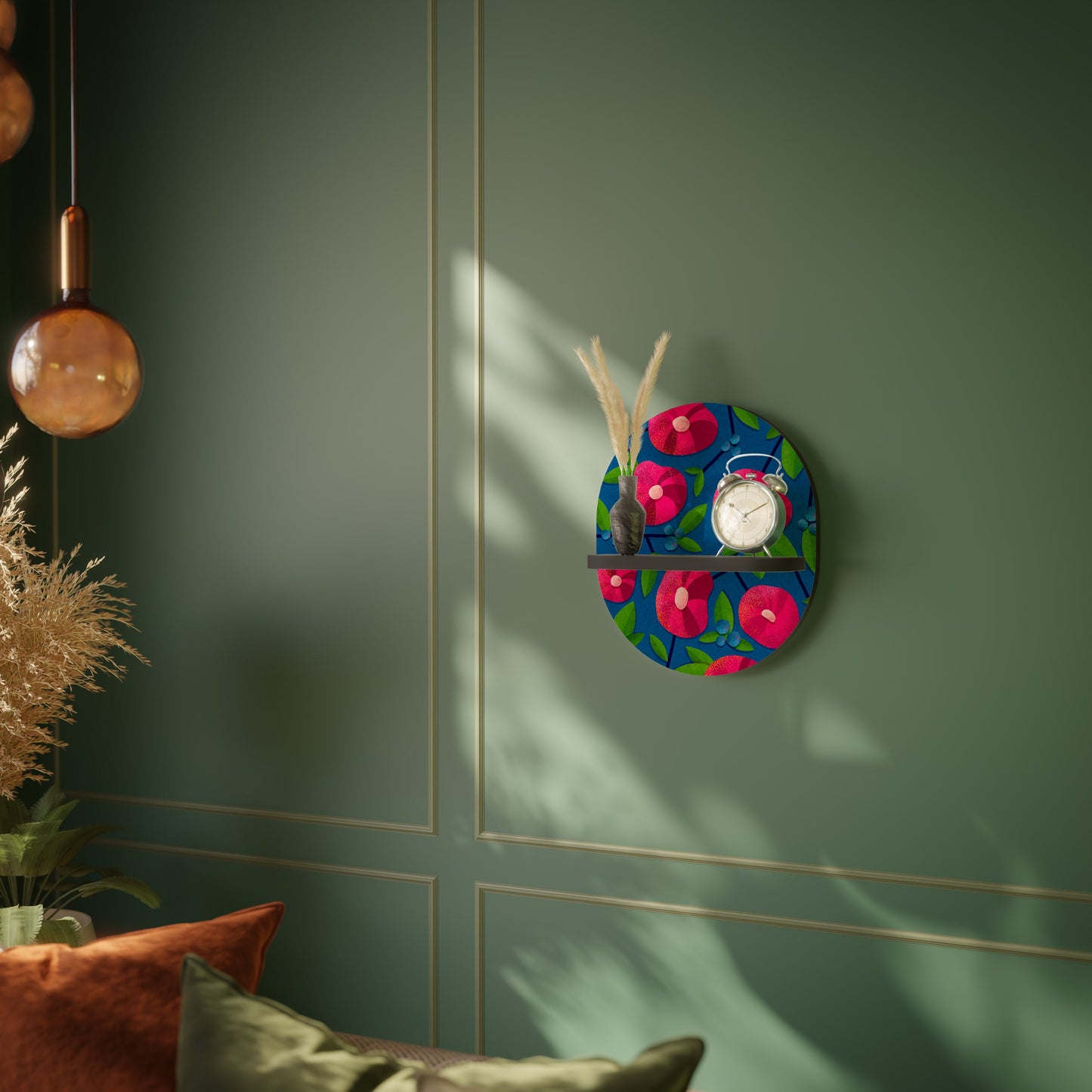 SPRING THOUGHTS Mensola Ovale Decorativa con Finitura Nera